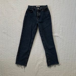 PacSun High Rise Straight Leg Jeans Dark Wash